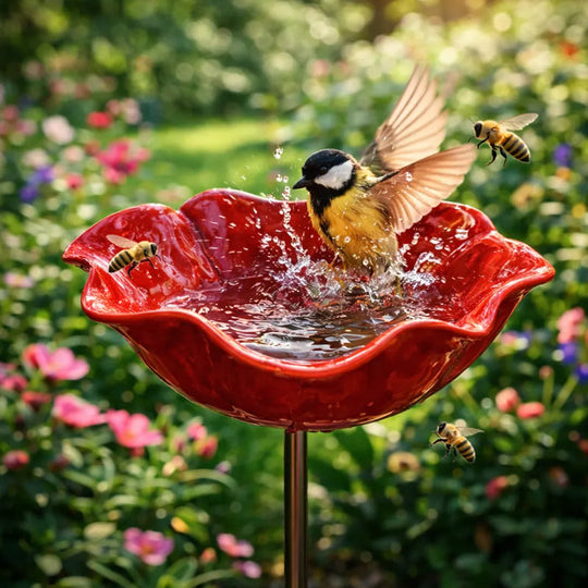 🌺Ručně vyrobený kovový květinový zahradní kůl🐦