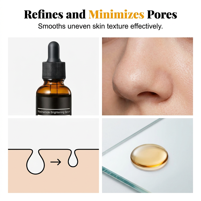 【JMCY × Teashell】Whitening Serum 5% Niacinamide &amp; Alpha Arbutin 30ml — Reduces Dark Spots, Brightens Skin, Long-Lasting Hydration, Suitable for Sensitive Skin