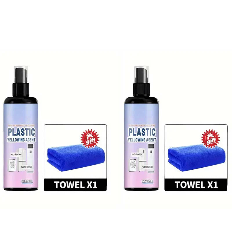 🔥 Buy 2 Get 1 Free! ✨ Multi-Purpose Plastic Yellowing Remover Spray 🧽 Restore Old Plastic Surfaces &amp; Bring Back a Cleaner Look
