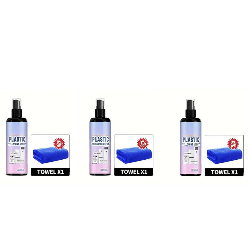 🔥 Buy 2 Get 1 Free! ✨ Multi-Purpose Plastic Yellowing Remover Spray 🧽 Restore Old Plastic Surfaces &amp; Bring Back a Cleaner Look