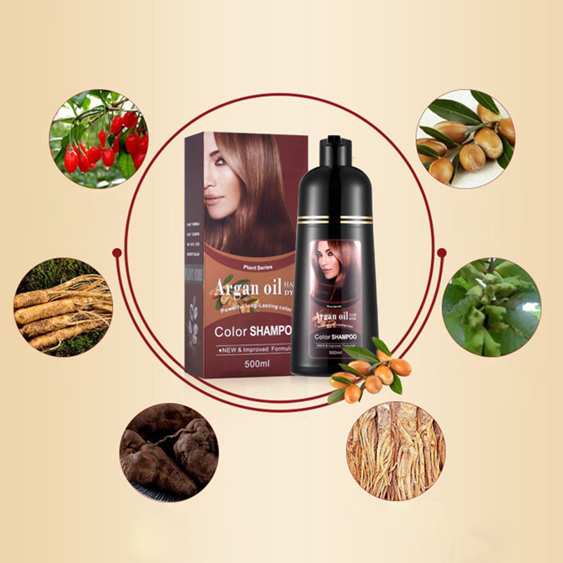 🚨 VIRAL HAIR COLOR SALE！🖤 2-in-1 Hair Dye Shampoo ✨ Instantly Cover Gray Hair with Rich, Natural-Looking Color 💇‍♀️🔥