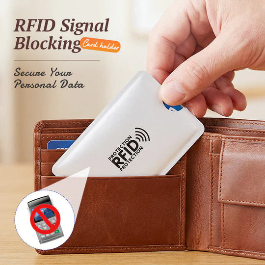 🚨 VIRAL SECURITY MUST-HAVE ! 🛡️ RFID Blocking Sleeves 💳 Instantly Protect Credit Cards from Digital Skimming &amp; Data Theft 🔒🔥⚠️1 set (5 pieces total)