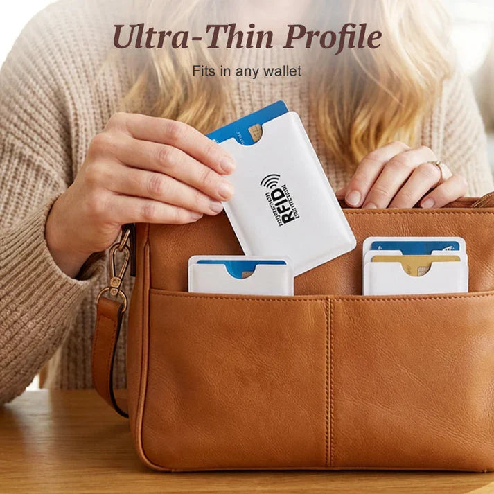 🚨 VIRAL SECURITY MUST-HAVE ! 🛡️ RFID Blocking Sleeves 💳 Instantly Protect Credit Cards from Digital Skimming &amp; Data Theft 🔒🔥⚠️1 set (5 pieces total)