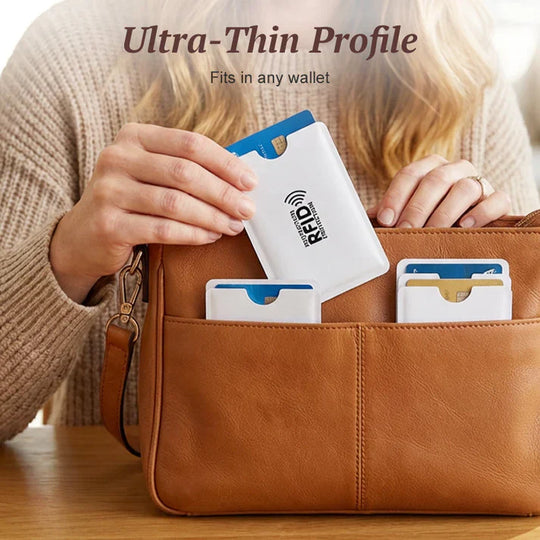 🚨 VIRAL SECURITY MUST-HAVE ! 🛡️ RFID Blocking Sleeves 💳 Instantly Protect Credit Cards from Digital Skimming &amp; Data Theft 🔒🔥⚠️1 set (5 pieces total)