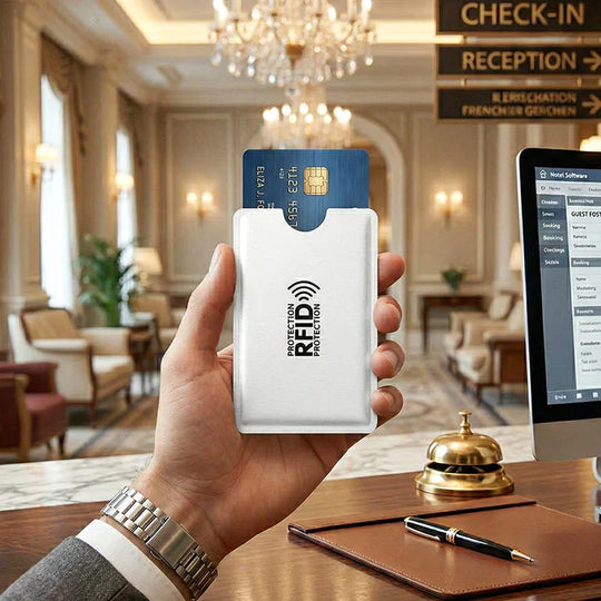 🚨 VIRAL SECURITY MUST-HAVE ! 🛡️ RFID Blocking Sleeves 💳 Instantly Protect Credit Cards from Digital Skimming &amp; Data Theft 🔒🔥⚠️1 set (5 pieces total)